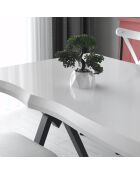 Table de salle à manger Efor blanche - 140x75x80 cm
